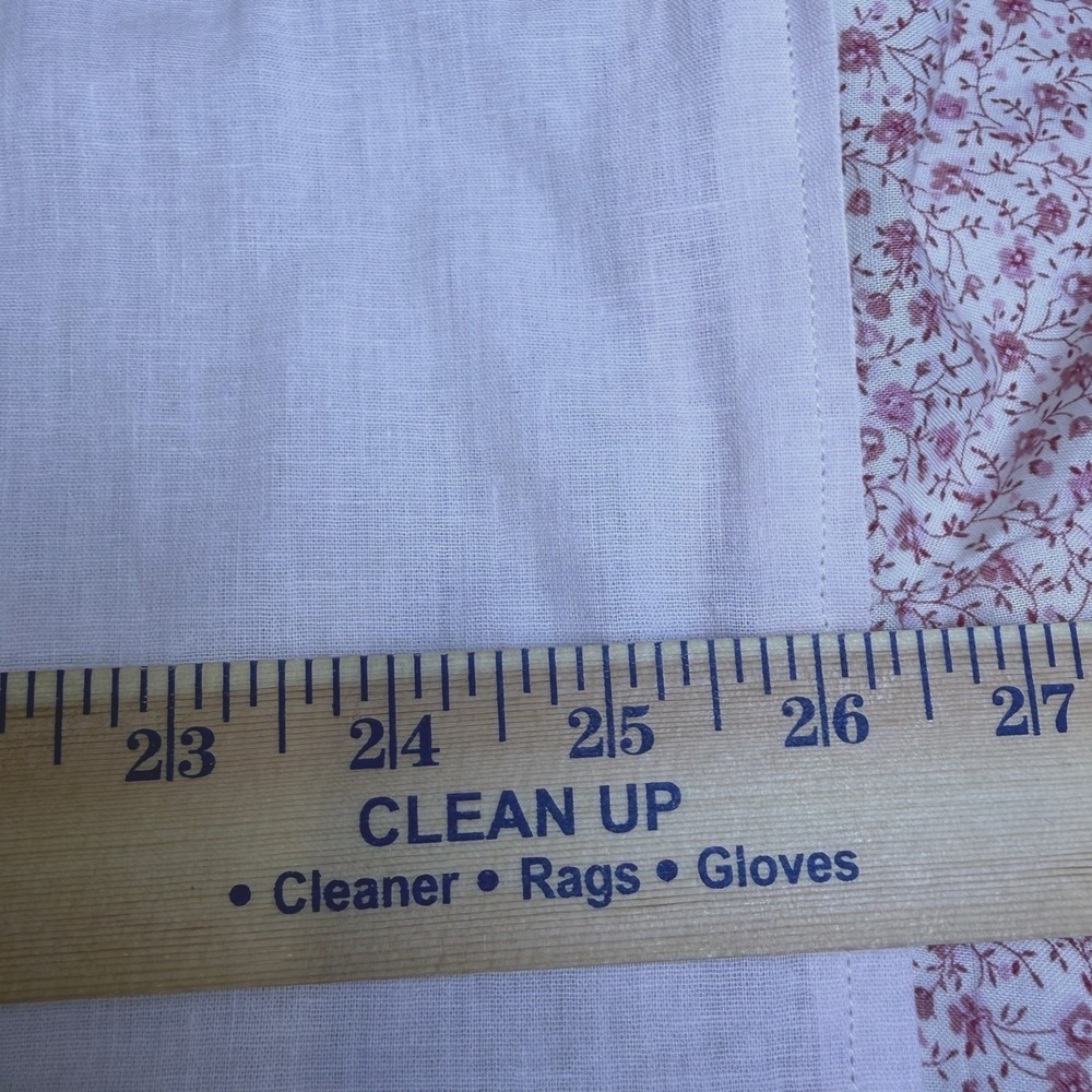 Girls Pink Calico Ditzy Floral Print Crib Skirt Shabby Chic Cottagecore Feminine - Picture 12 of 14